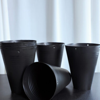 Plastic Cup Cover (for Water Storage) - Black - Size S (16 x 21 cm)